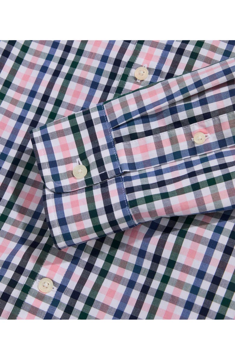 vineyard vines Classic Fit Tattersall Poplin Button-Down Shirt, Alternate, color, Palm Beach
