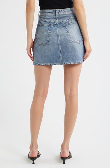 rag & bone Miramar Ponte Stretch Denim Miniskirt | Nordstrom