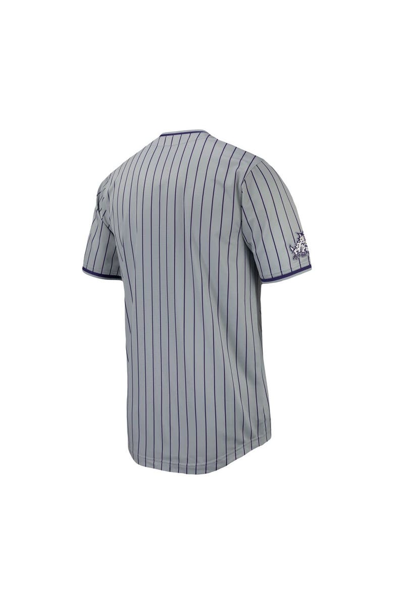 Nike Men's Nike Gray TCU Horned Frogs Pinstripe Replica Baseball Jersey, Alternate, color, Gray