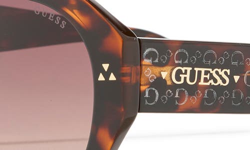 Guess 54mm Square Sunglasses In Dark Havana/gradient Brown