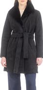 GORSKI Genuine Shearling Belted Stroller, Suede Finish