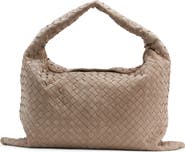 Bottega Veneta Large Hop Intrecciato Suede Hobo Bag
