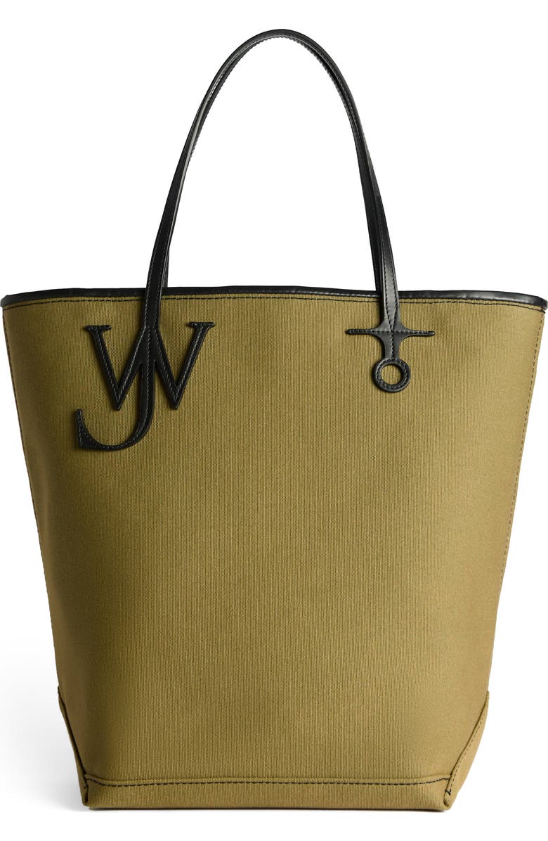 JW Anderson Tall Anchor Canvas Tote, Main, color, Khaki/ Black
