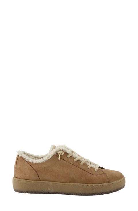 Fletcher Leather & Faux Shearling Sneaker