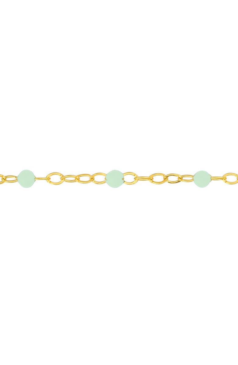 ES JEWELRY Enamel Chain Bracelet, Alternate, color, Light Green