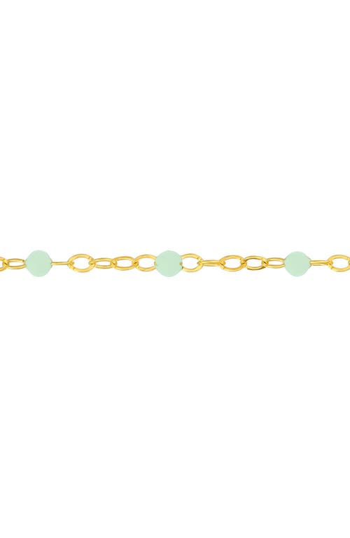 Es Jewelry Enamel Chain Bracelet In Light Green
