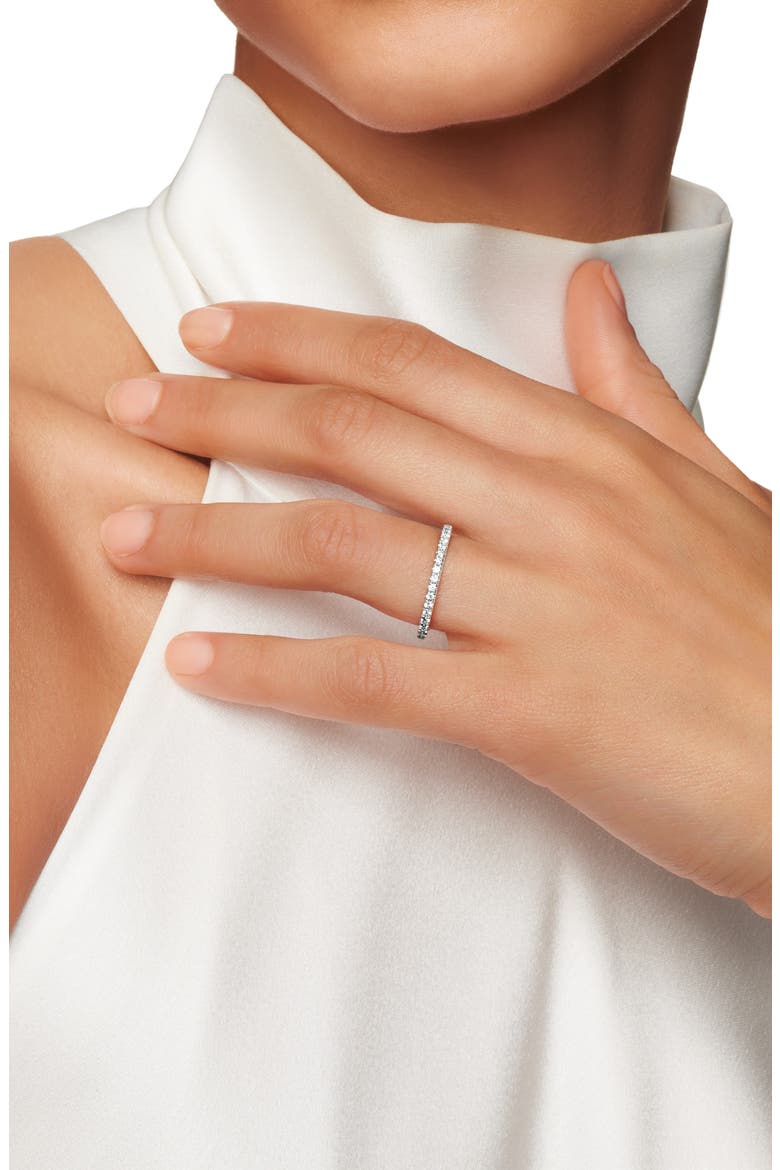 Eden Band Ring in Platinum with Pavé Diamonds, Alternate, color, PLATINUM