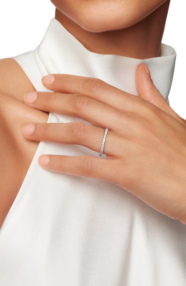 David Yurman Eden Band Ring in Platinum with Pavé Diamonds, Alternate, color, Platinum