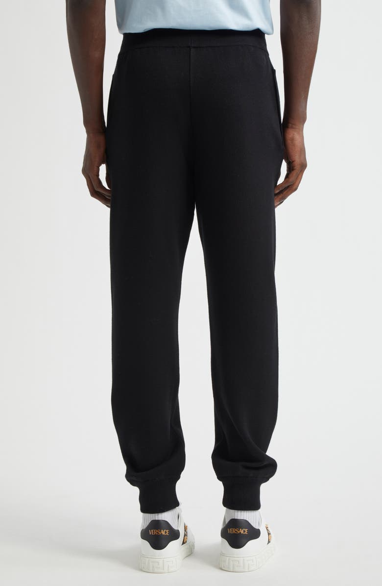 Versace Medusa Biggie Cotton & Cashmere Joggers, Alternate, color, Black