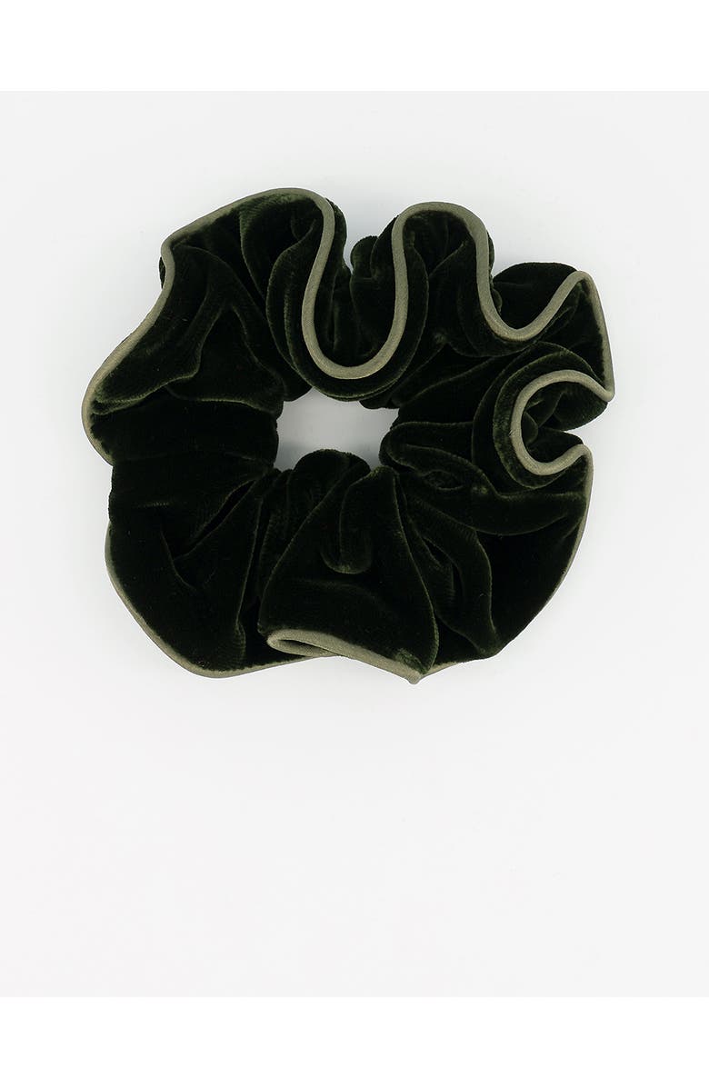 Alexandre de Paris Romi Bronze Velvet Scrunchie, Alternate, color, Bronze