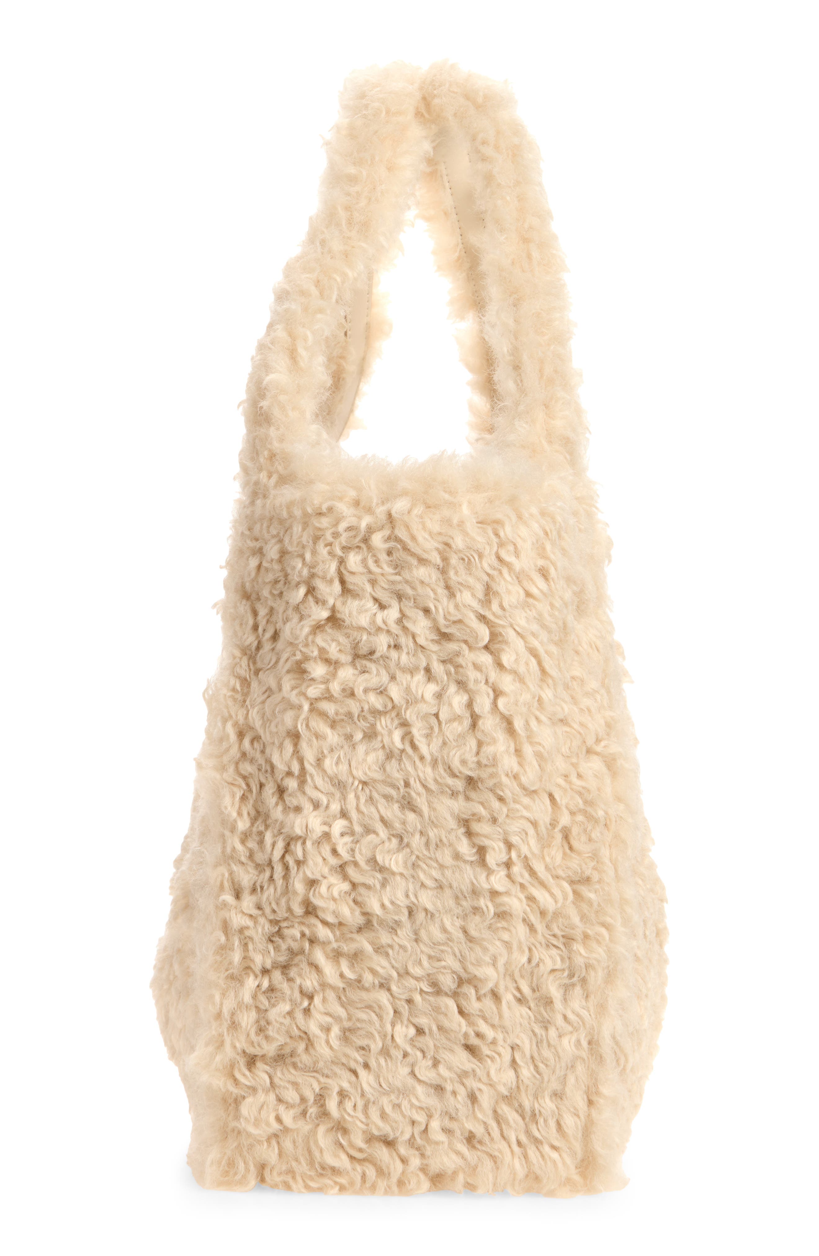 Faux Shearling Tote Bag, Alternate, color, OAT