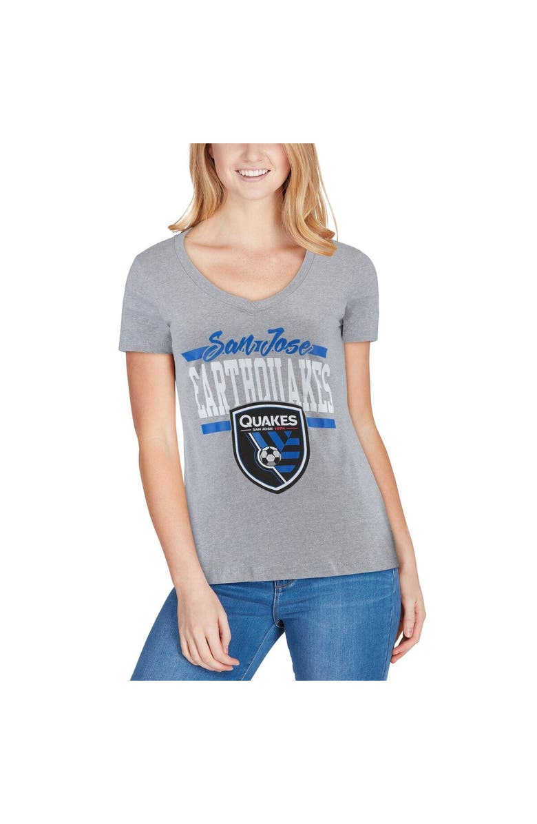 Mitchell & Ness Women's Mitchell & Ness Gray San Jose Earthquakes MVP Bar Graphic T-Shirt, Alternate, color, 
