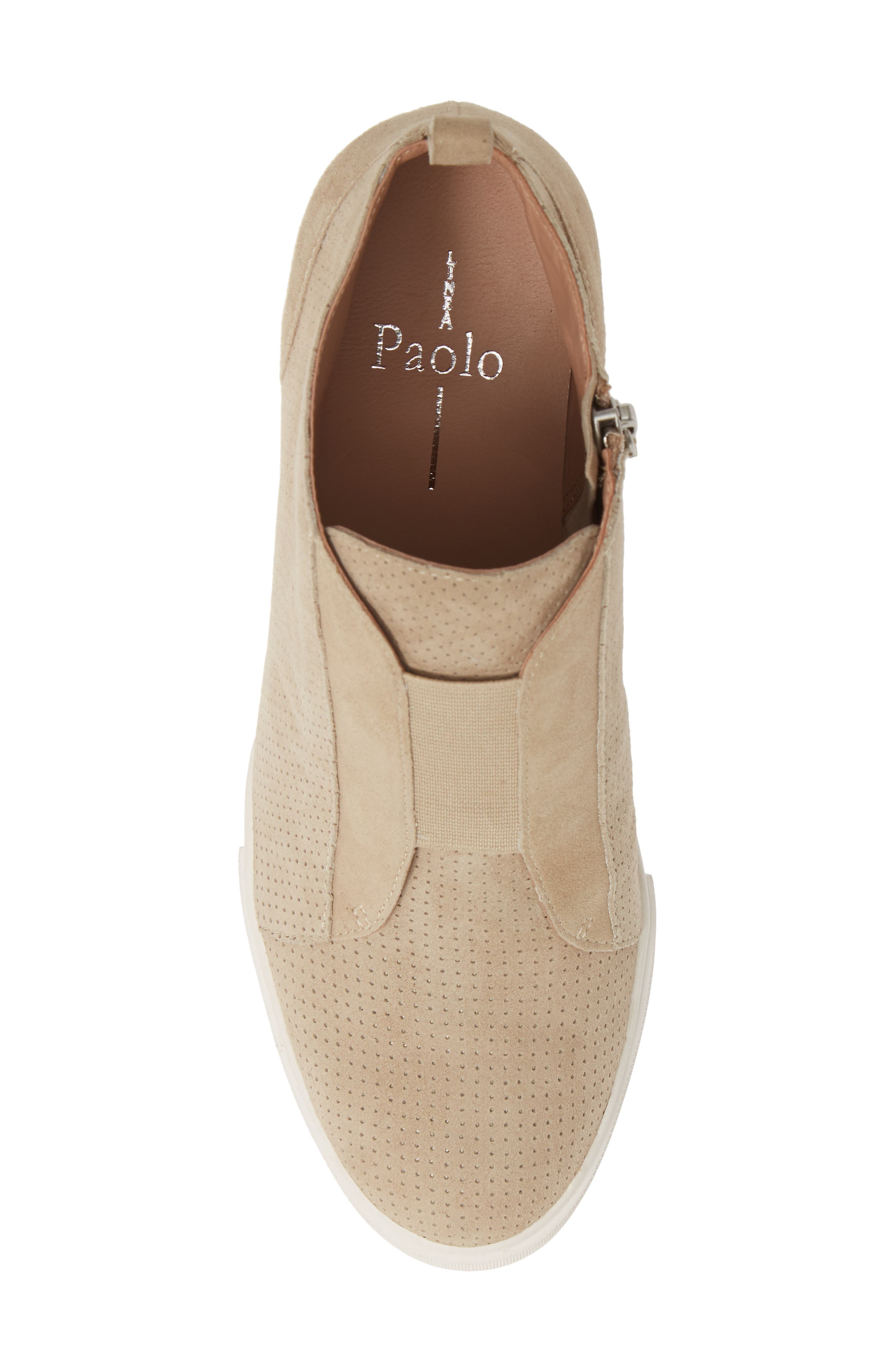 Felicia Wedge Sneaker, Alternate, color, SAND SUEDE