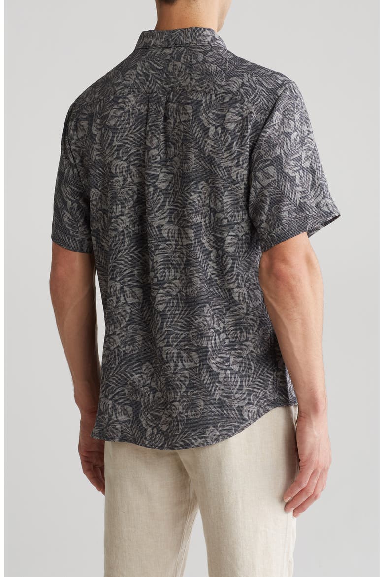 Fallen Leaves Tencel® Modal Blend Button-Down Shirt, Alternate, color, FOG GREY