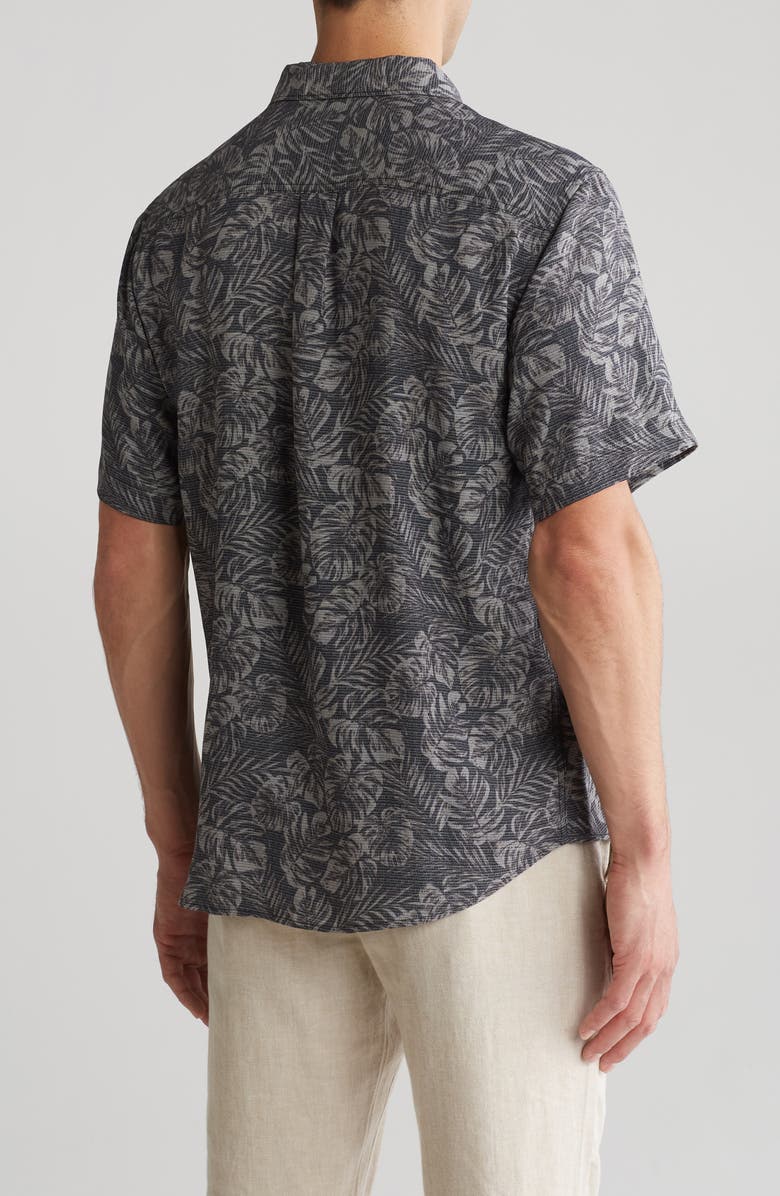 Tommy Bahama Fallen Leaves Tencel<sup>®</sup> Modal Blend Button-Down Shirt, Alternate, color, Fog Grey