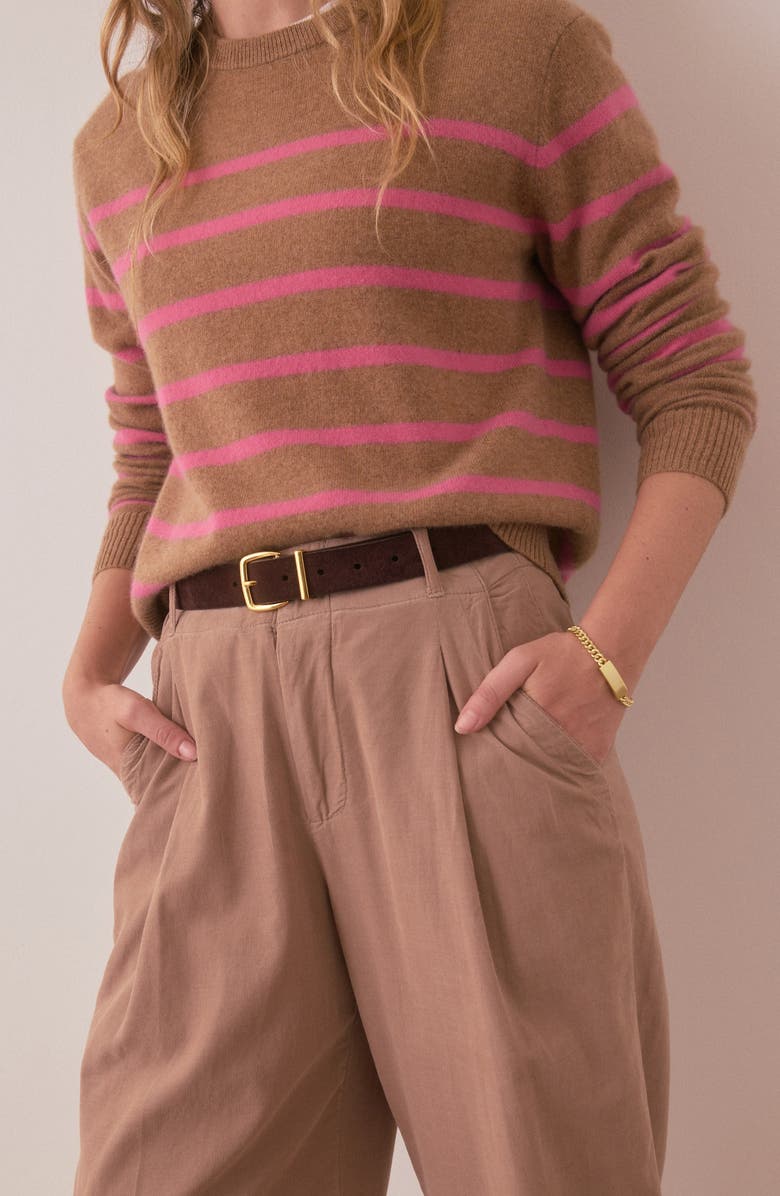 Marine Layer Harper Stripe Cashmere Sweater, Alternate, color,