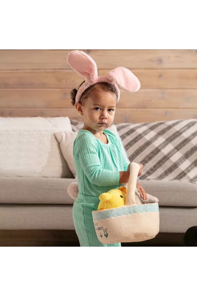 Easter Plush and Teether Baby Playset with Basket, Alternate, color, Blue