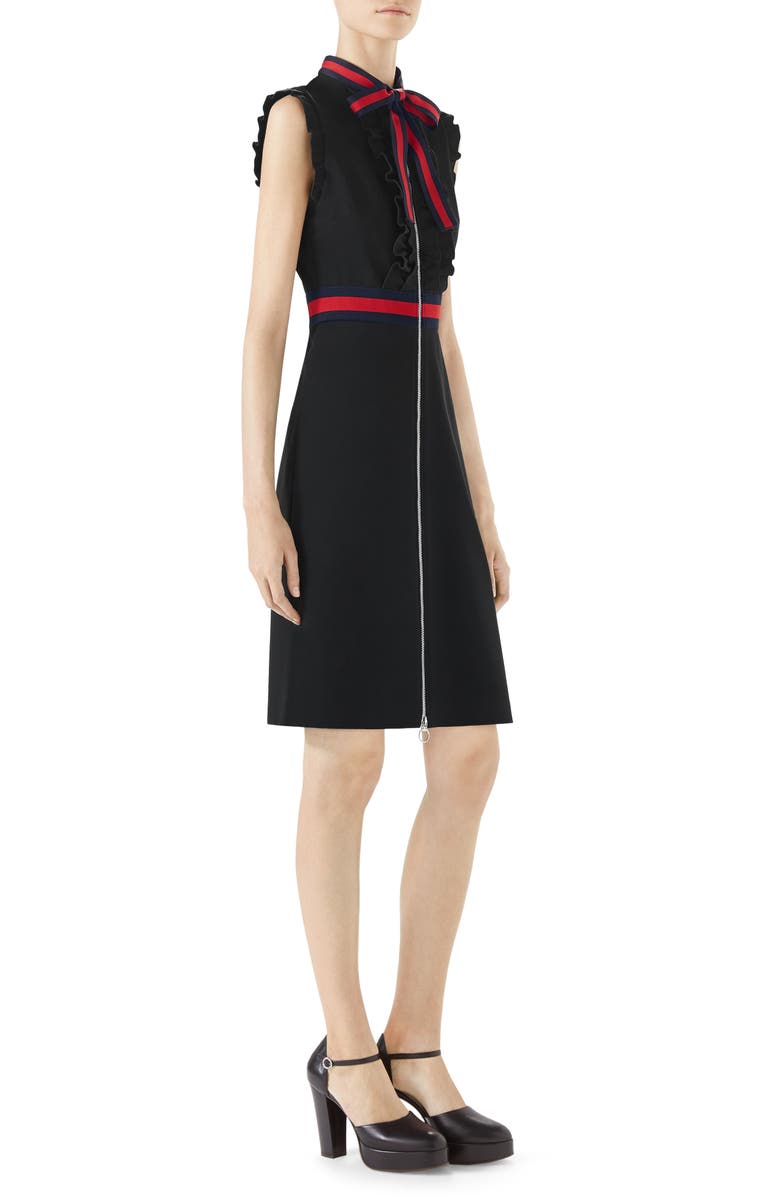 Gucci Stripe Trim Jersey Dress, Alternate, color,