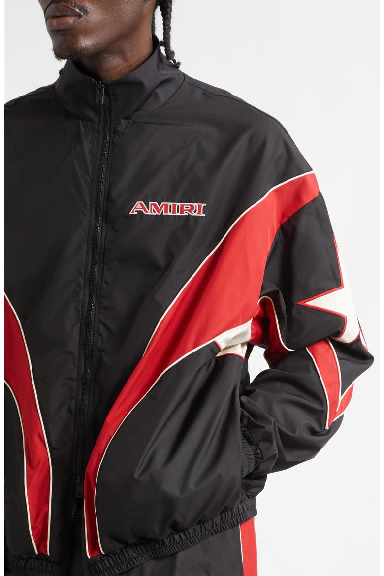 Sport Colorblock Windbreaker Jacket, Alternate, color, BLACK