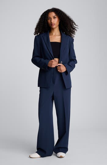 Slim Fit Luxe Twill One-Button Blazer