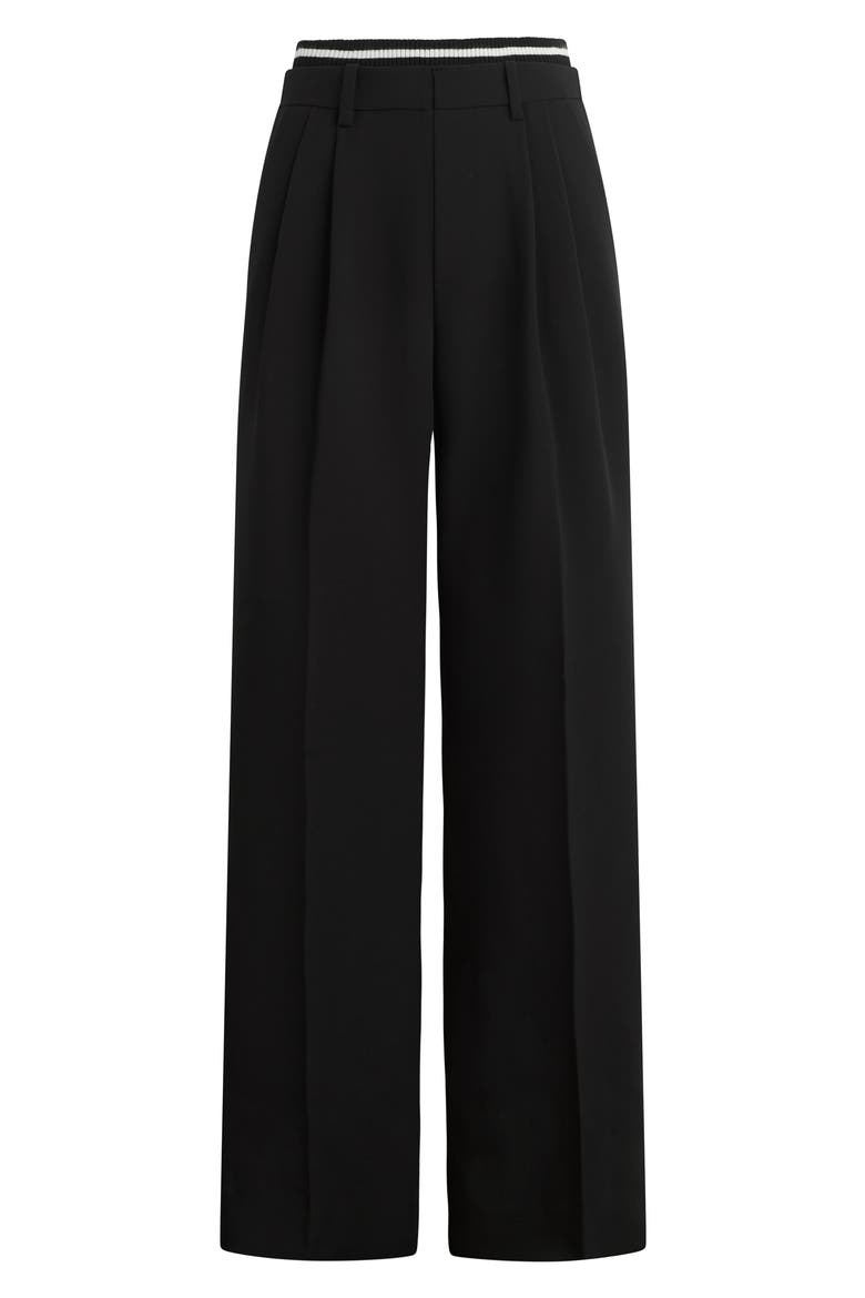 The Varsity Wide Leg Pants, Alternate, color, BLACK