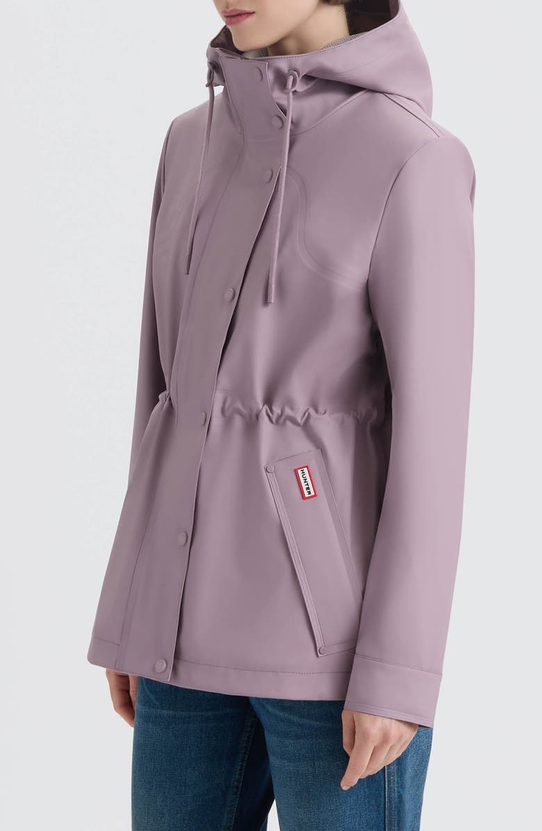 Hunter Abbey Short Rubberized Rain Jacket, Alternate, color, Dusty Lilac