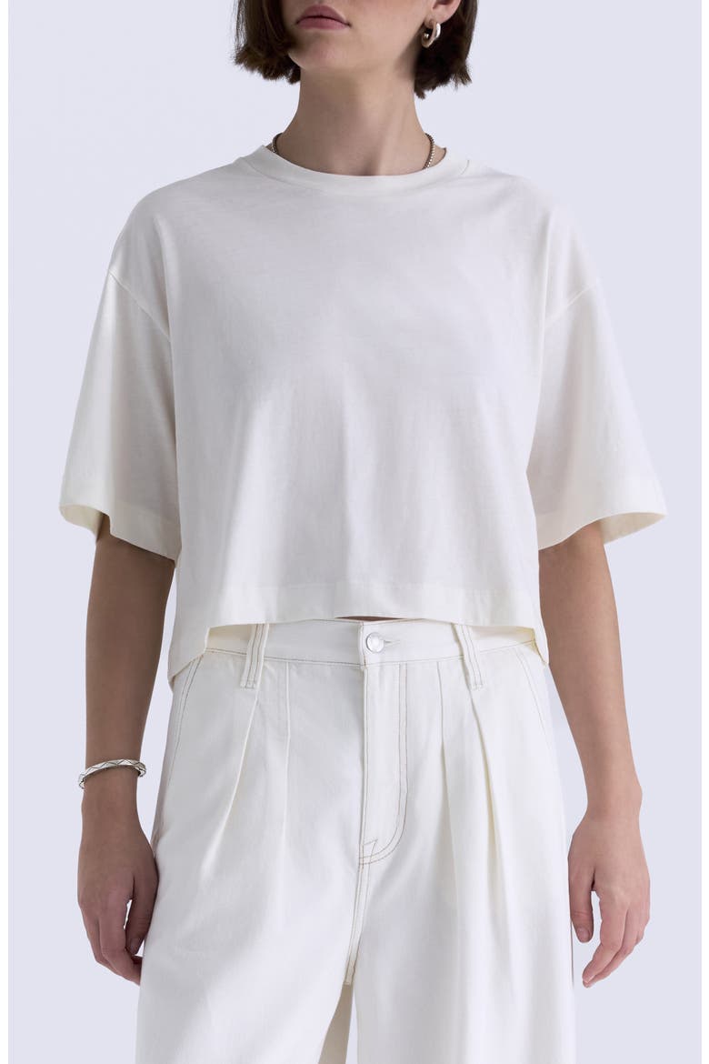 Mae Boxy Crop T-Shirt, Main, color, SOFT WHITE