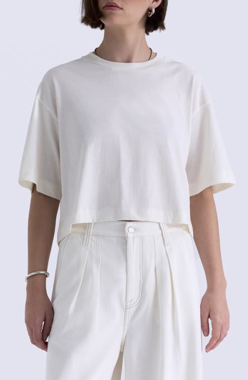 Pistola Mae Boxy Crop T-shirt In Neutral