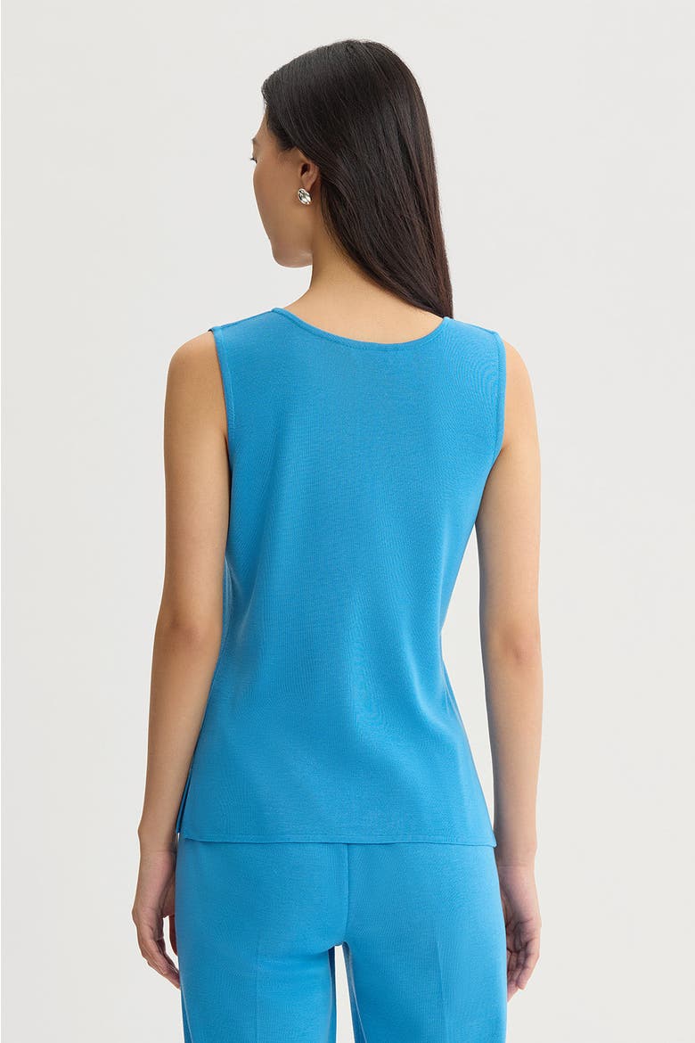 Mid Length Scoop Neck Knit Tank, Alternate, color, Tranquil Blue