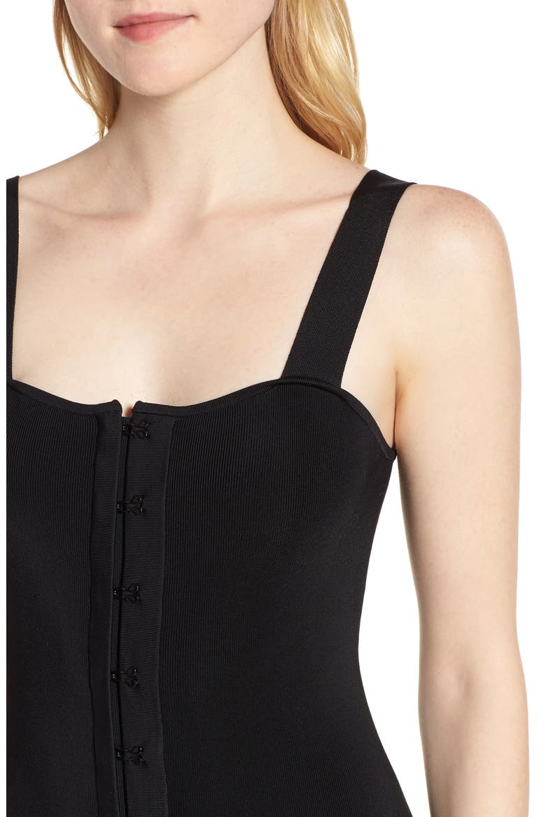 Hook & Eye Sweater Dress, Alternate, color, BLACK
