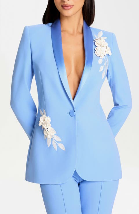 Allegra Floral Appliqué Blazer