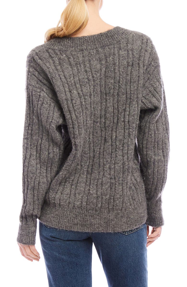 FIFTEEN TWENTY Deliana Oversize Sweater, Alternate, color, Gray