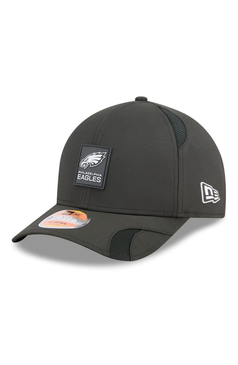 New Era Men's New Era Black Philadelphia Eagles 2025 Sideline  M-Crown 9FORTY Adjustable Hat, Main, color, Black