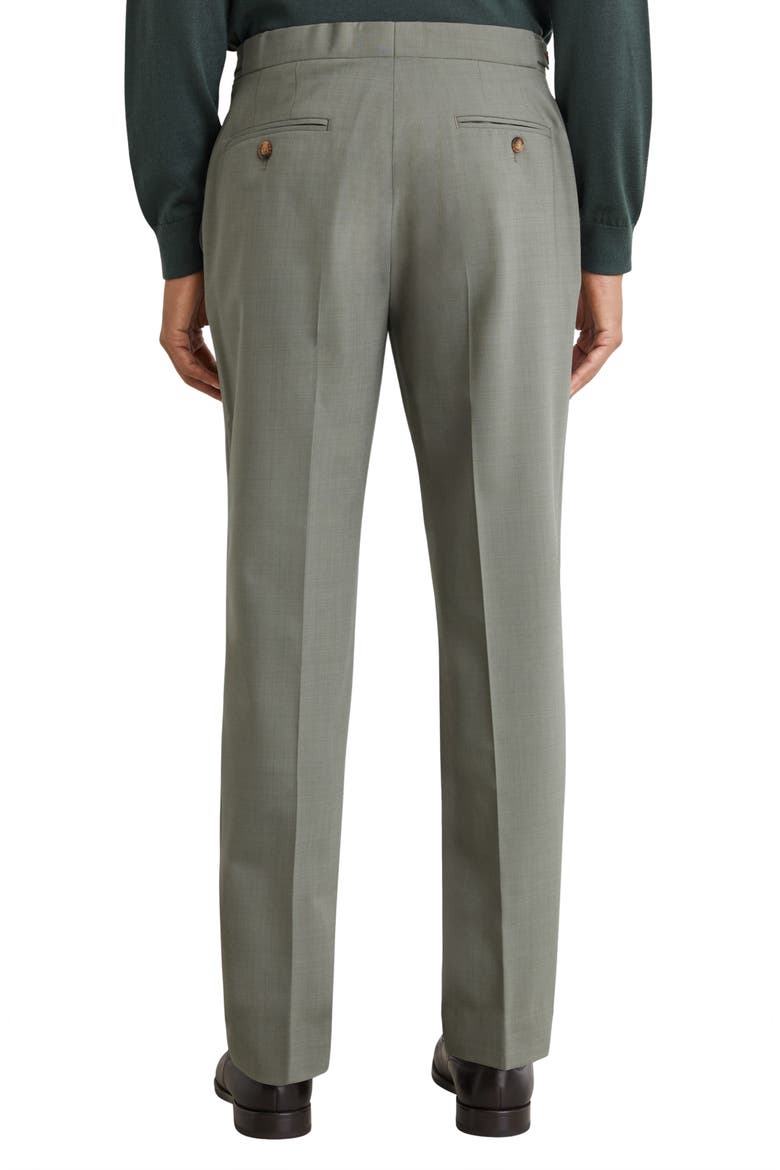 Grain Tailored Fit Wool Blend Suit Trousers, Alternate, color, SAGE GREEN