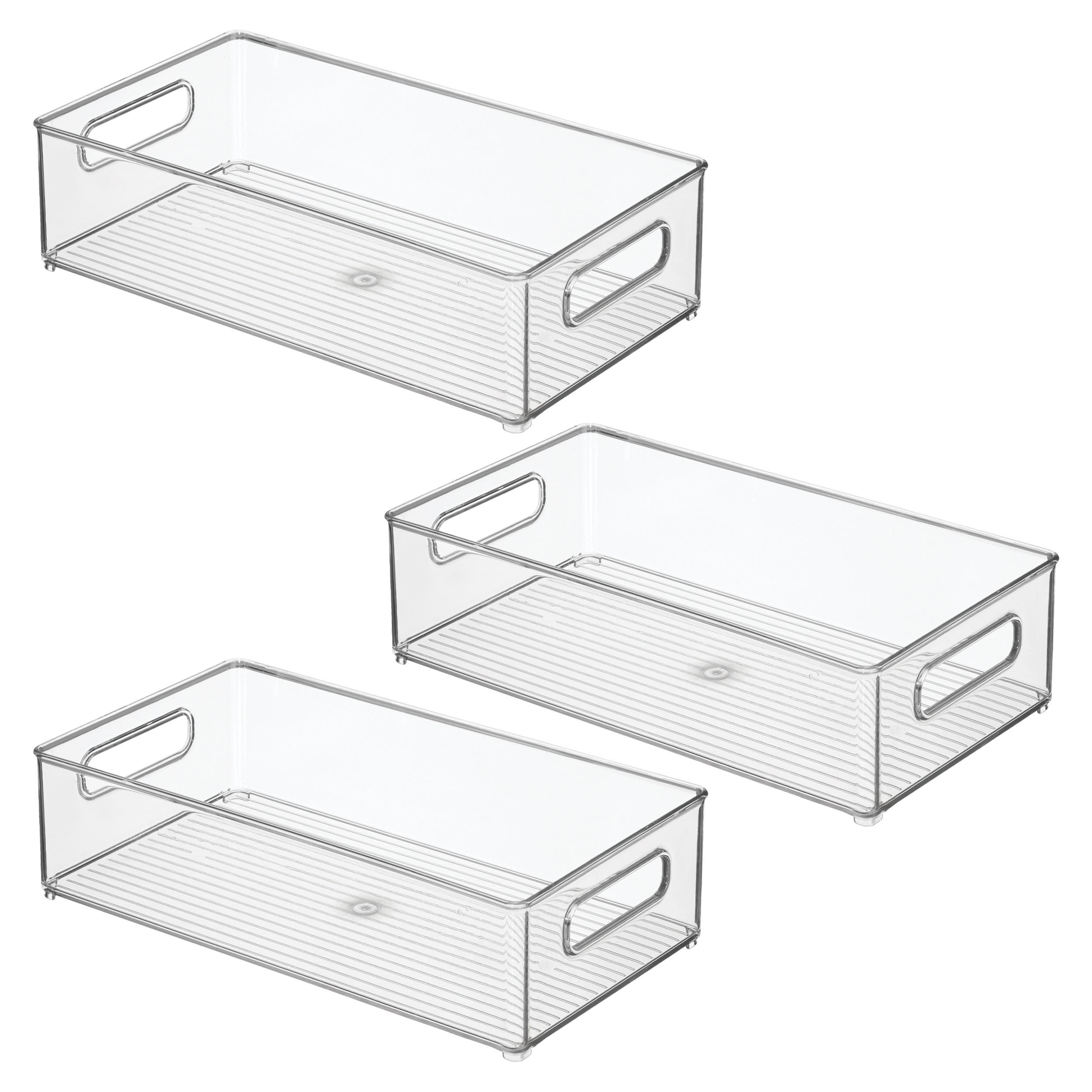 iDesign Plastic Stackable Fridge Bin with Handles, Set of 3, Clear, Made in USA at Nordstrom