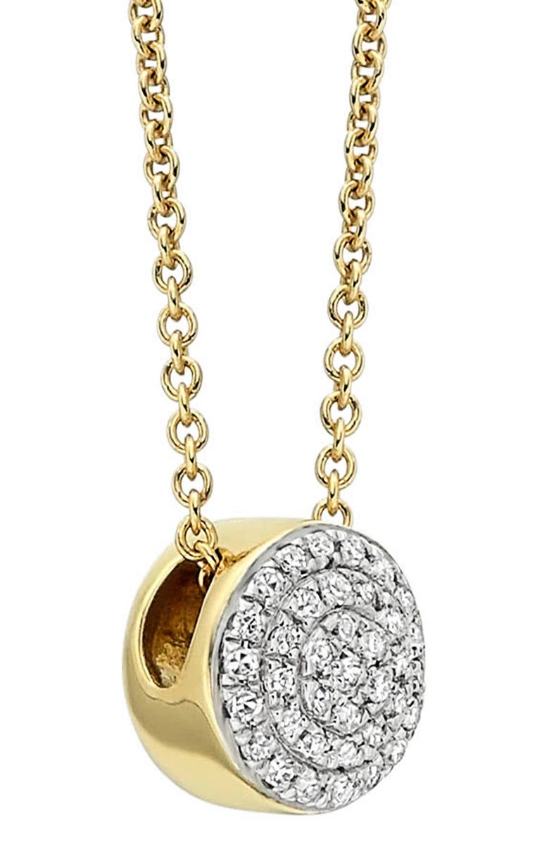 Monica Vinader Ava Diamond Button Pendant Necklace, Alternate, color, Gold