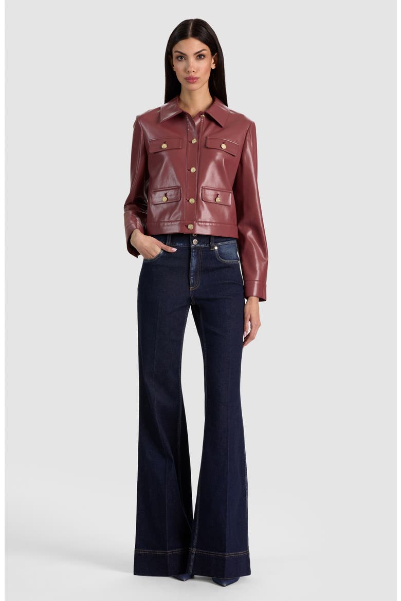 Alex Faux Leather Jacket, Alternate, color, COGNAC
