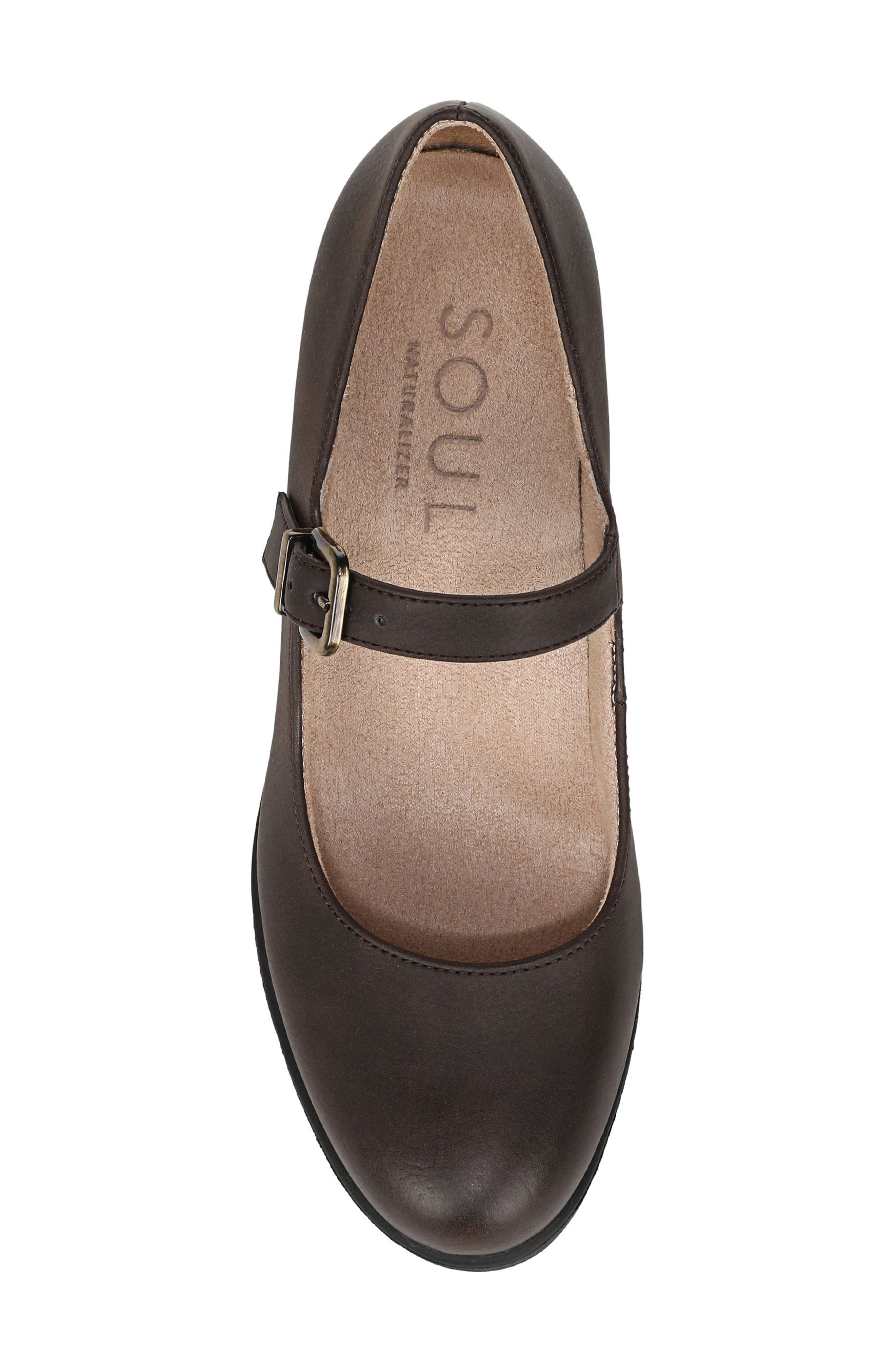 SOUL NATURALIZER Adore Mary Jane Wedge Pump, Alternate, color, Chocolate Brown Faux Leather
