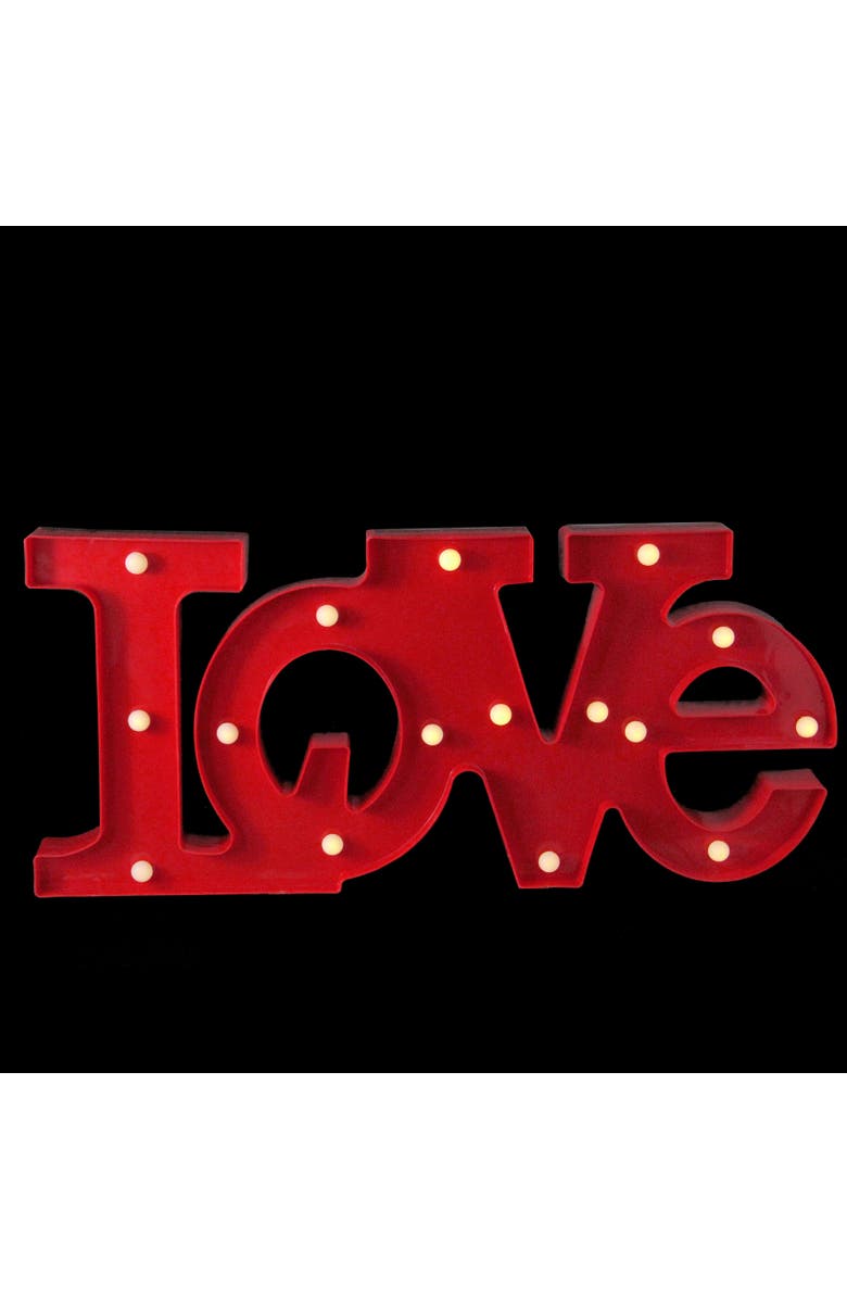 Northlight LED Love Sign Valentine
s Day Marquee Style Wall Art - 20" - Red, Alternate, color, Red