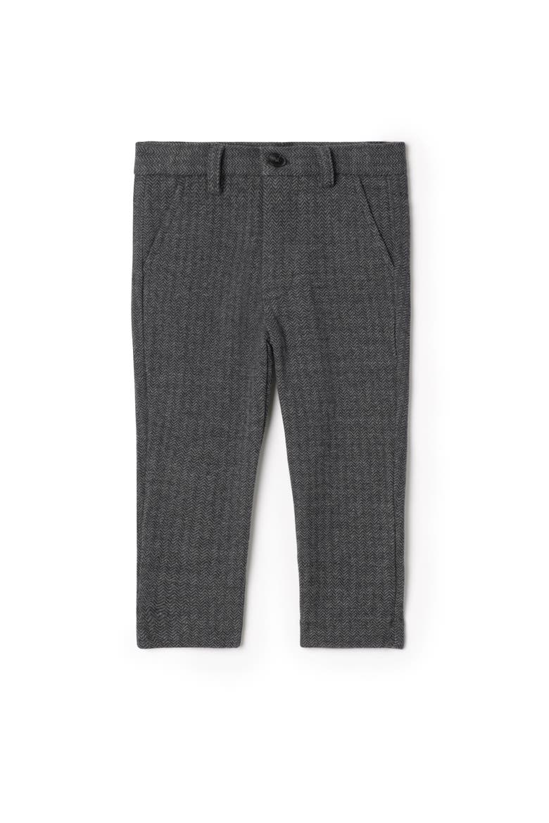 Herringbone Stretch Pants, Main, color, Black
