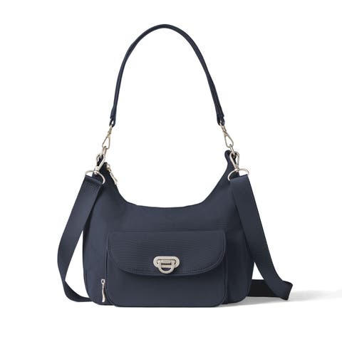 Coastal Flip Lock Half Moon Bag