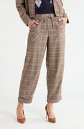 Democracy Plaid Barrel Leg Pants
