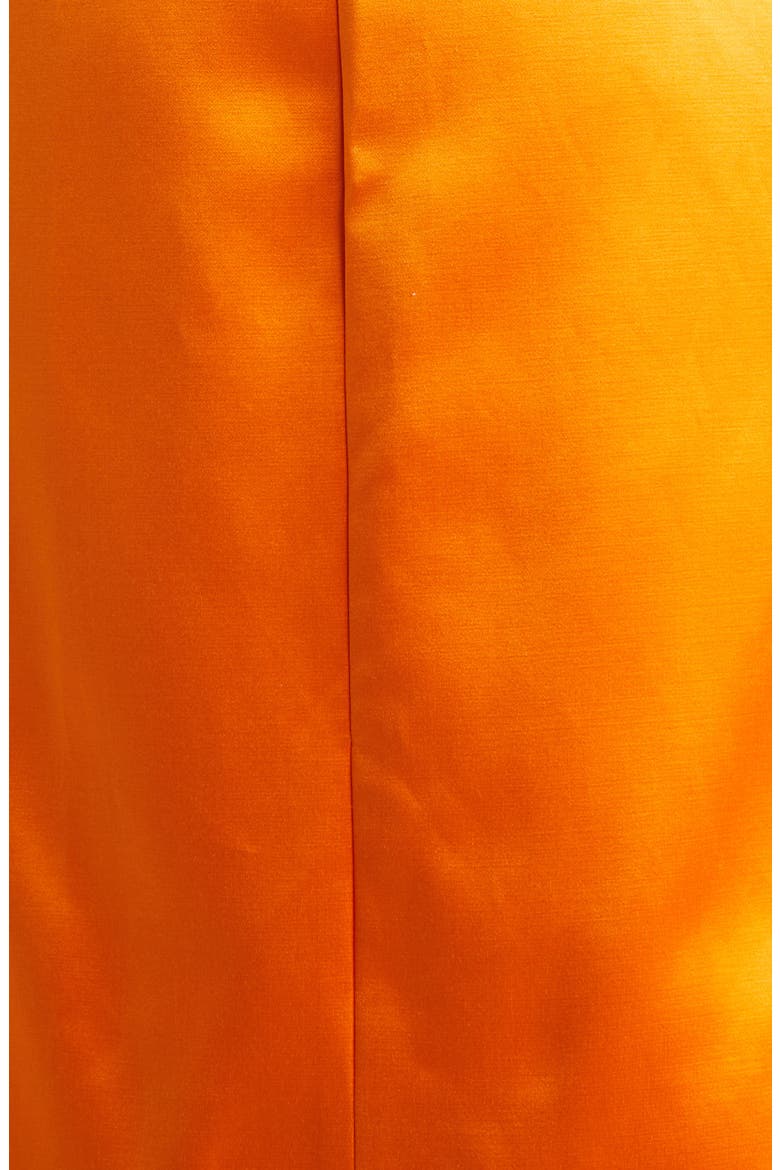 Draped Double Face Satin Dress, Alternate, color, SATSUMA