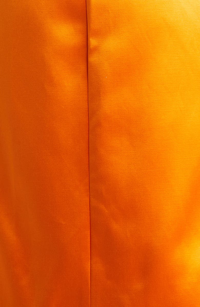 JW Anderson Draped Double Face Satin Dress, Alternate, color, Satsuma