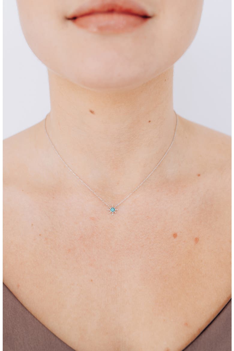 Turquoise Starburst Pendant Necklace, Alternate, color, TURQUOISE