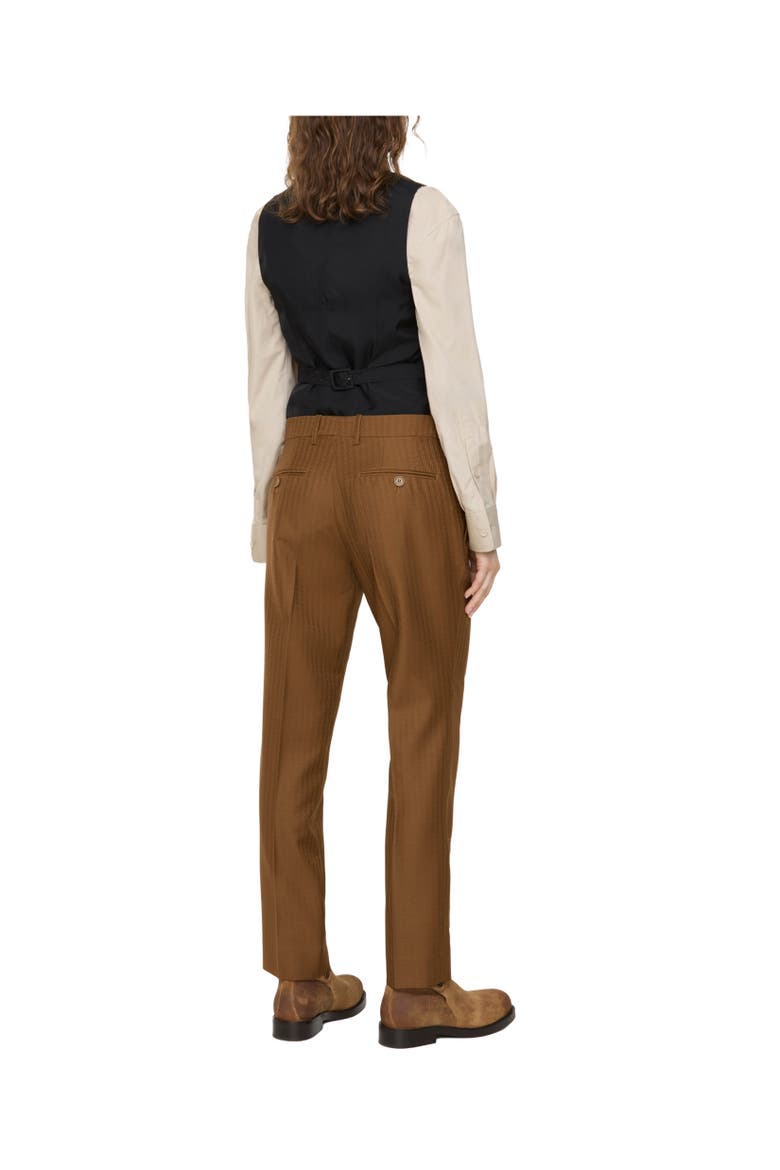 Wool Mohair Tailored Trousers, Alternate, color, Hazelnut brown