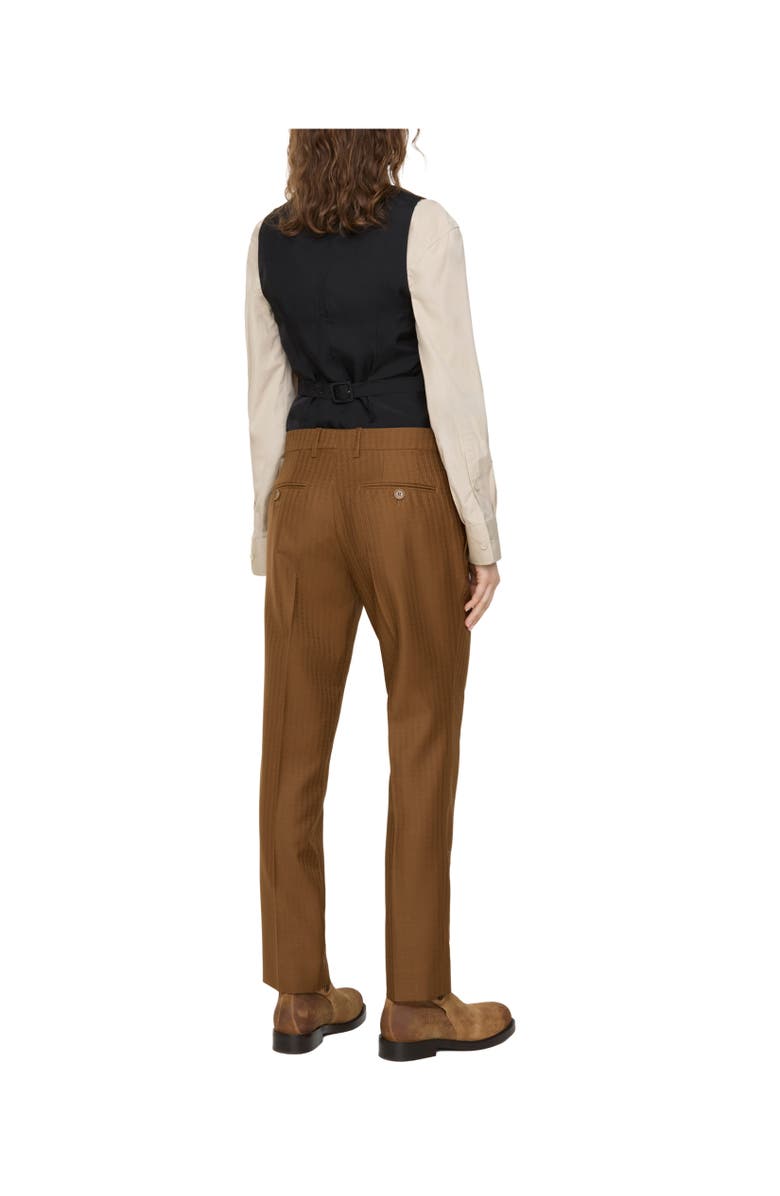 Burberry Wool Mohair Tailored Trousers, Alternate, color, Hazelnut Brown