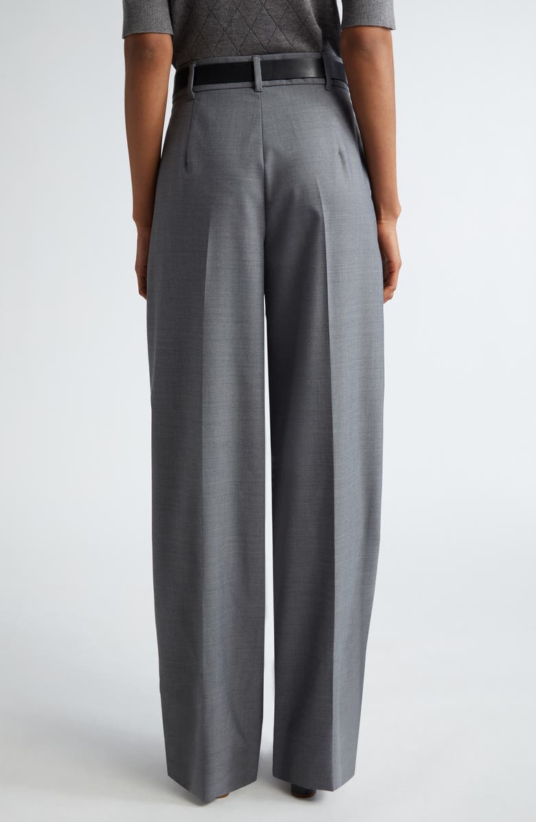 Max Mara Studio Juanita Pleated Wool Blend Wide Leg Pants, Alternate, color,