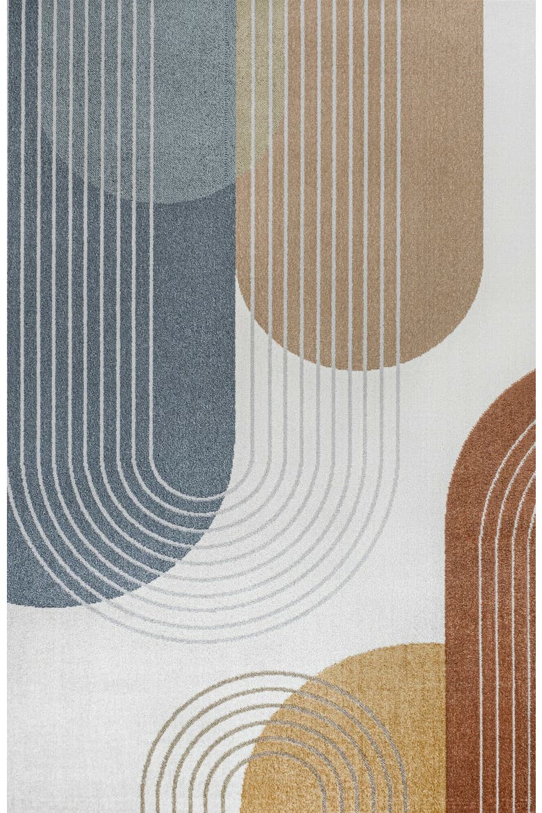 Arches Contemporary Minimalist Machine-Washable Area Rug, Main, color, Multi
