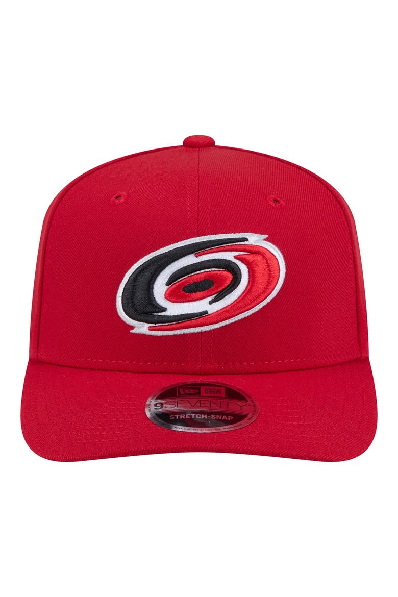 Men's New Era  Red Carolina Hurricanes 9SEVENTY COOLERA Adjustable Hat, Alternate, color, Red